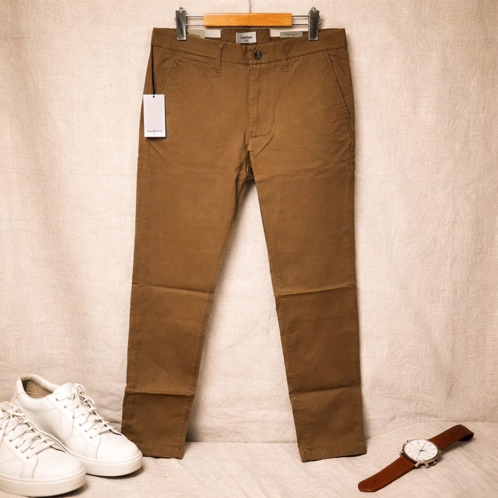 Goodfellow & Co Skinny Hennepin Stretch Chinos 32x32 NWT Mens Tan Slim Fit Pants